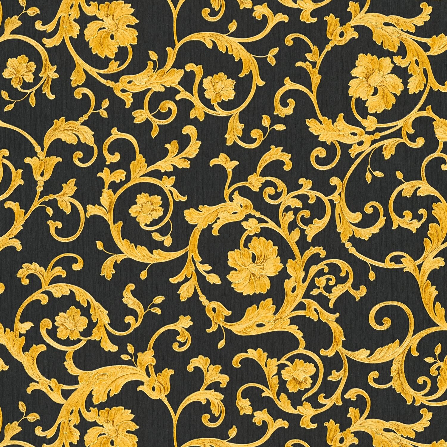 Profhome 343262-GU Exclusive wallpaper shimmering gold black 7.035 m2 (75 ft2)